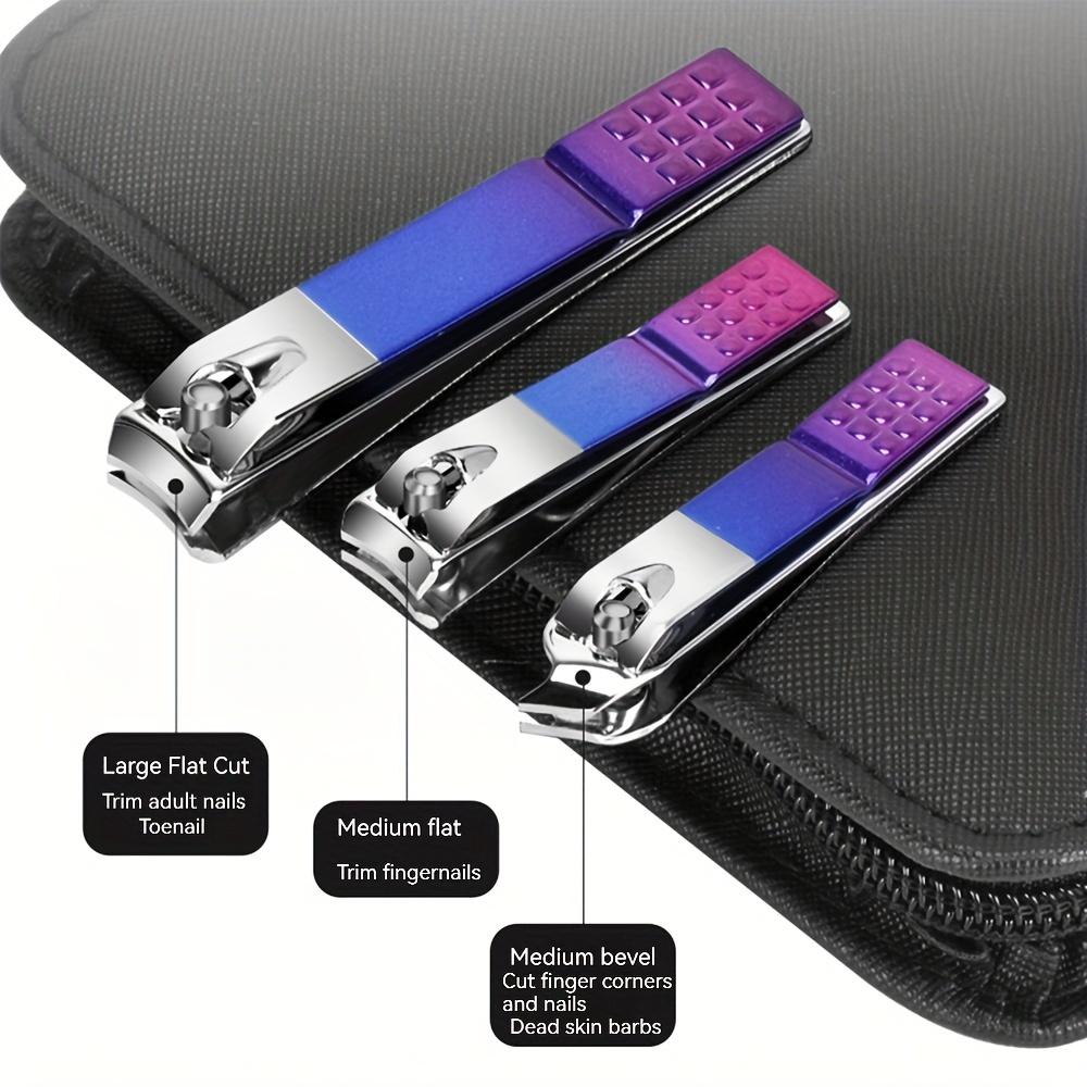 9/18/30 Pieces Dazzling Stainless Steel Manicure Set, Nail Clippers Eyebrow Scissors Pedicure Tools Dead Skin Scissors, Nail Tools