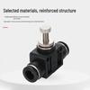 Pneumatic Air Hose Connector: Quick Push-In Throttle Valve (4-12mm) Flow Regulator