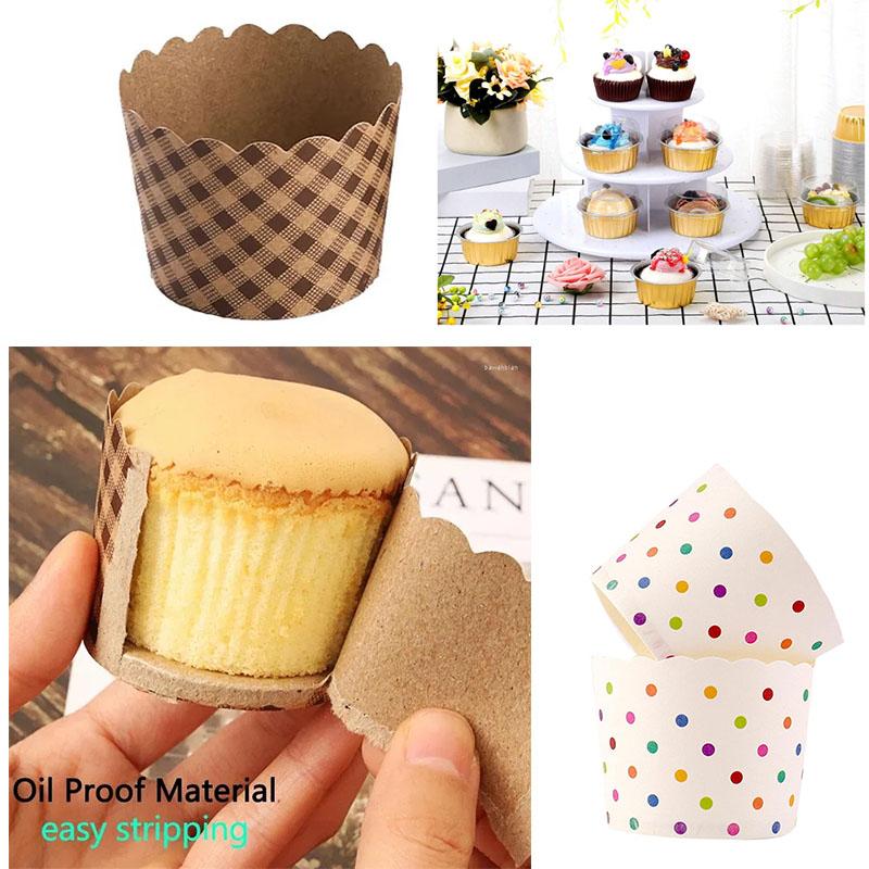Disposable Baking Cups with Lids Aluminum Foil Cupcake Liners Colorful Polka Dot Paper Muffin Holders Round Cupcake Molds