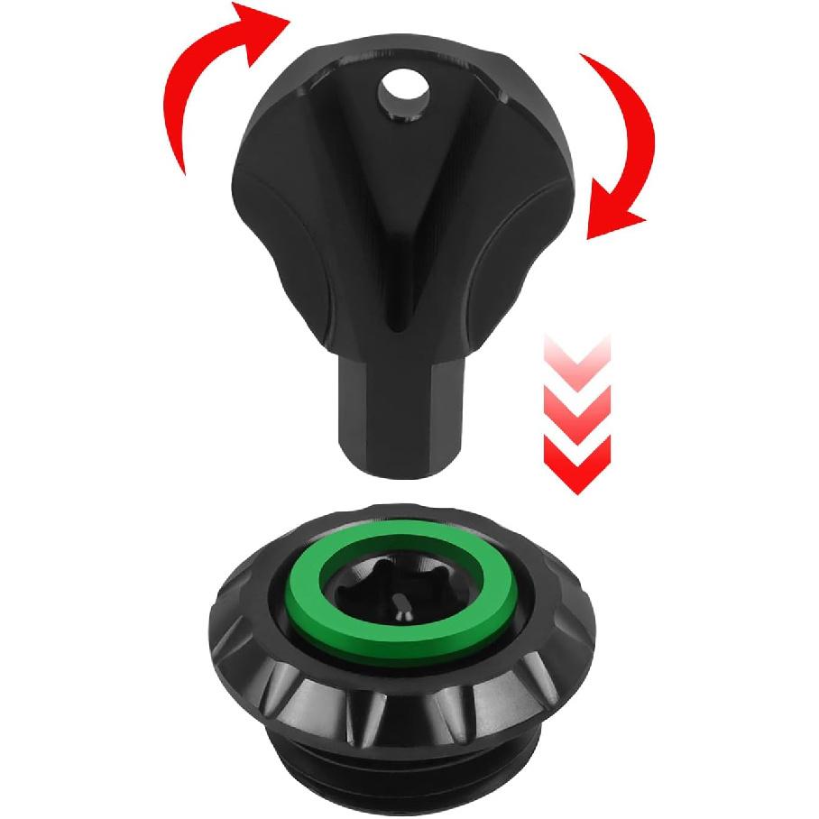 Engine Oil Filler Cap Cover Replacement for Kawasaki NINJA 250R 300 H2 VERSYS X-300 ZX-6R 636 ZX-10R ZX-10RR ZZR1200 ZZR1400 GTR1400 Aluminum