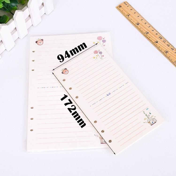 A6 Loose Leaf Notebook Paper Refill Spiral Binder Inner Page Filler Weekly Monthly Schedule Notes Printing Stationery Office School