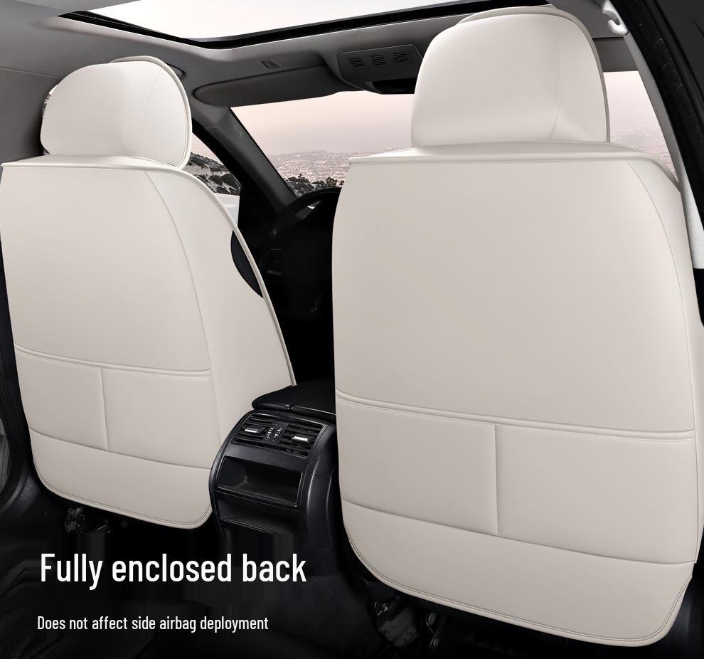 Universal Leather Car Seat Cover for All Seasons - Full Surround Cushion