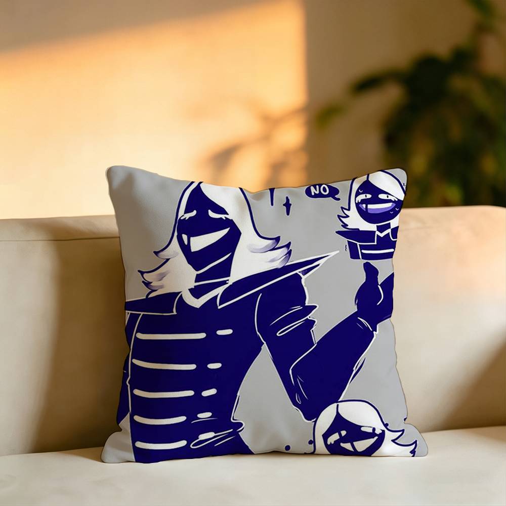 Hot Game DDeltarune Rouxls Kaard Square DoubleSided printed Pillow Case Bedroom Bedside Pillow Sofa Cushion Cover
