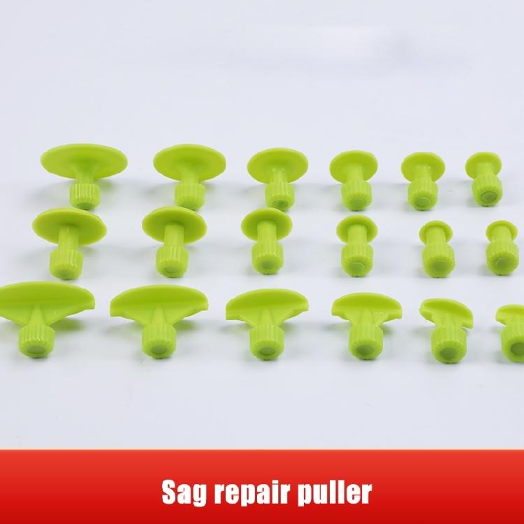 18Pcs Green Dent Pull Tabs Car Body Restoration Tool Suitable For Various Vehicle Parts Dent Size Professional Home Use