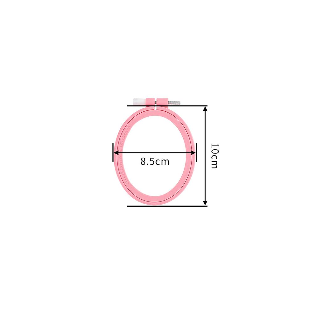 Oval Plastic Embroidery Hoops Frame Wooden Color Embroidery Hoop Rings For Household DIY Cross Stitch Sewing Needlecraft Tools
