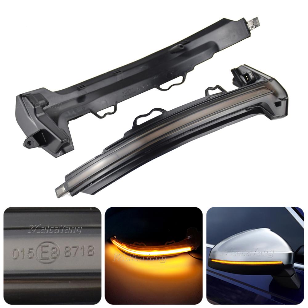Dynamic Turn Signal LED Light Side Wing Rearview Mirror Indicator Sequential Blinker for  A4 S4 B9 A5 S5 RS4 RS5 2018-2019