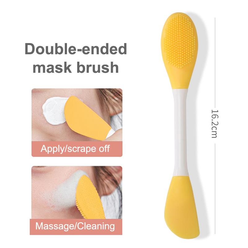 Double Head Silicone Face Mask Brushes Facial Pore Cleaner Brush Mud Film Applicator Women Cleaning Tools Skin Care Tools