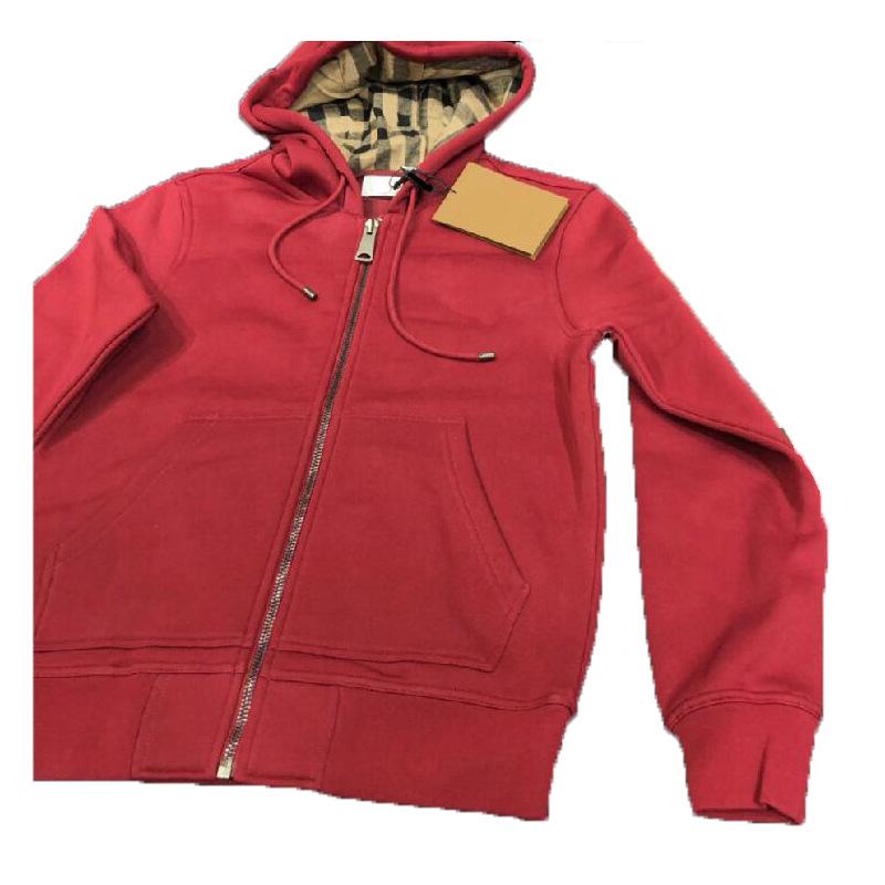 High-Quality British Style Men's Hooded Fleece Sweatshirt for Spring/Autumn, Zipper Cardigan, Customizable Logo, 3D Design, In Stock.