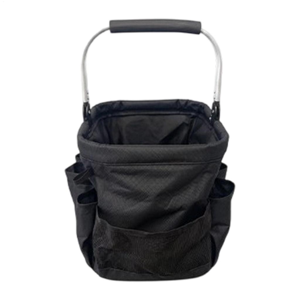 20L Large Storage Handle Tool Bag Cleaning Supplies Folding Basket Multi-pocket Outdoor Storage Basket For Gardens Homes Kitchen