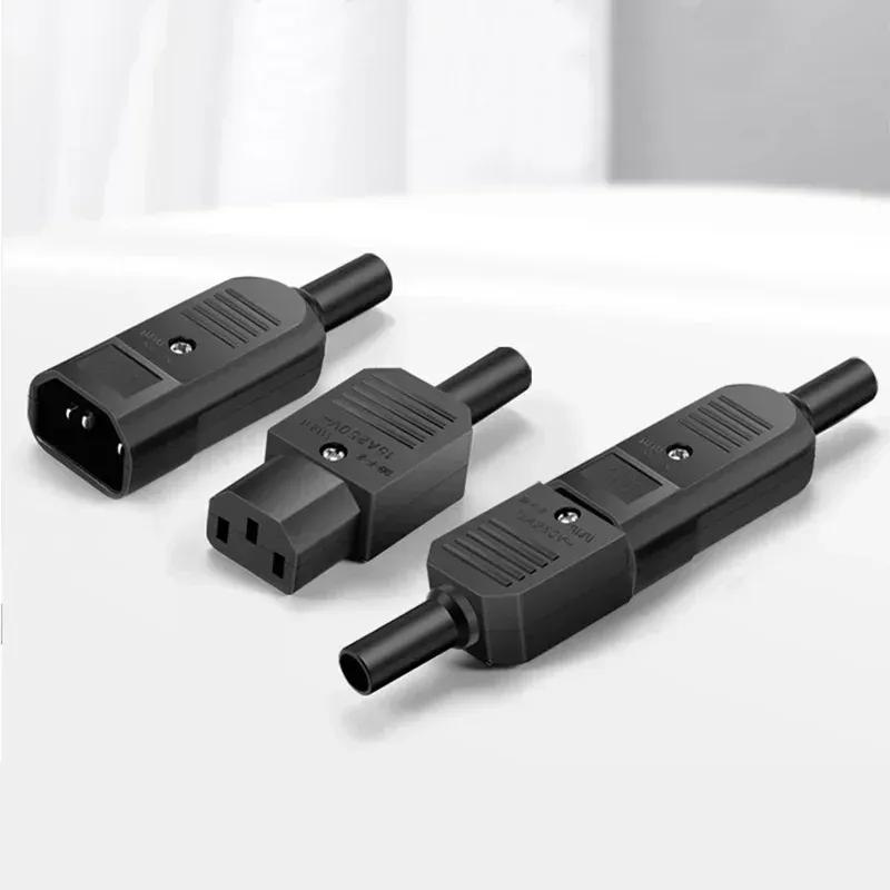 AC Power Socket Inlet Power Plug Socket C13 C14 Sockets Rocker Switch AC Electrical Connector with 10A Fuse Red Lamp 3Pin Switch