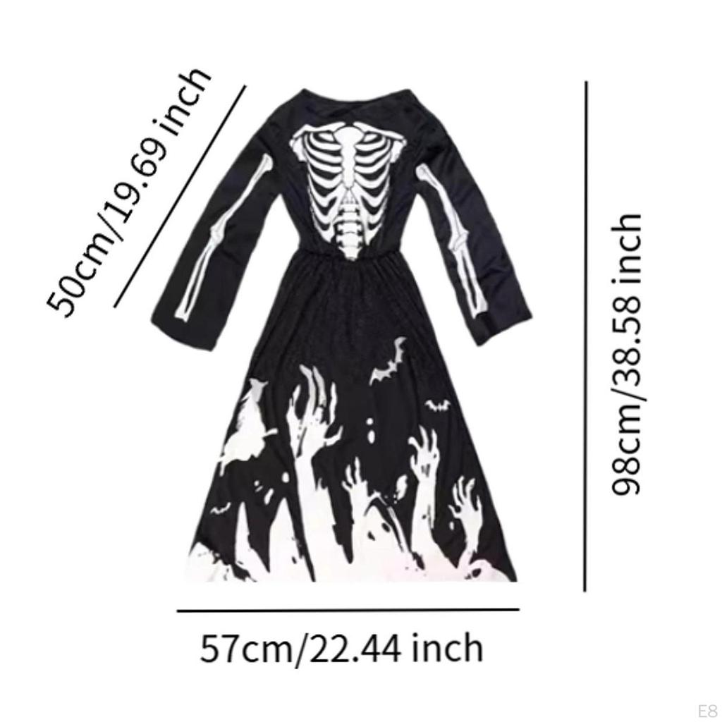 Halloween Skeleton Costume Dress Clothing for Photo Props Party