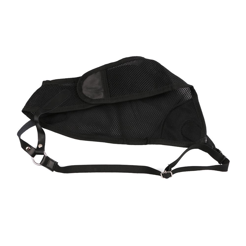 Huwairen Black Nylon Archery Chest Guard with Elastic Buckle