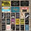 Fun Chill Out Zone Metal Signs Tin Signs Metal Posters Home Decoration Wall Stickers Chill Out Area Retro Tin Plate Wall Decor