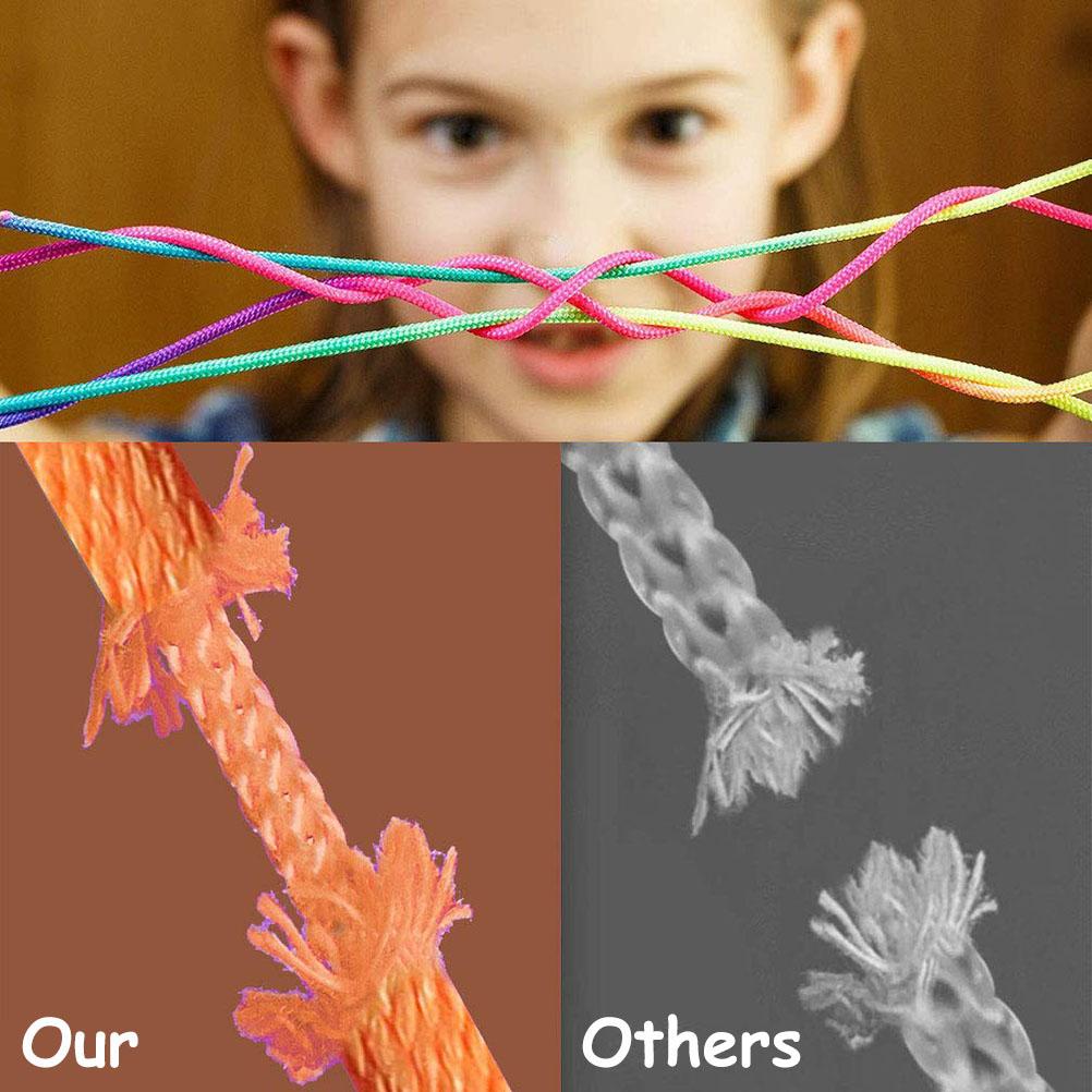 3 Meter Gymnastics Rope Rainbow Rhythmic Gymnastics Rope Sports Training Competition Rope DIY Braid