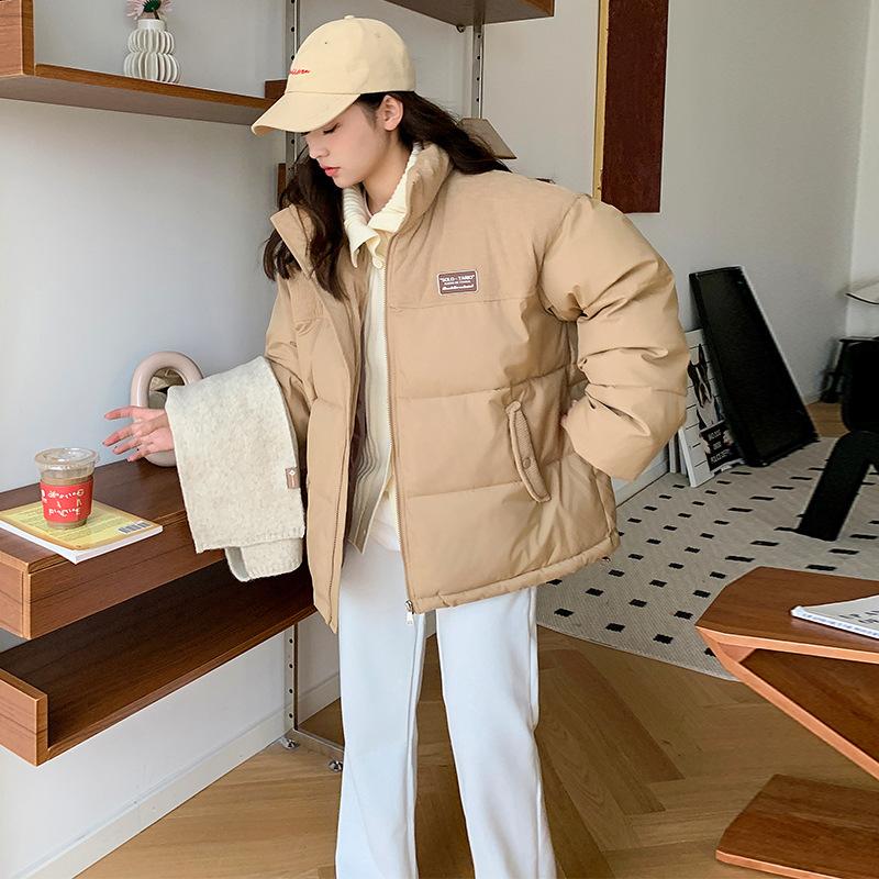 2025 New Short Down Cotton Jacket Women's Corduroy Spliced Cotton Jacket Loose Thickened Padded Jacket Winter Jacket