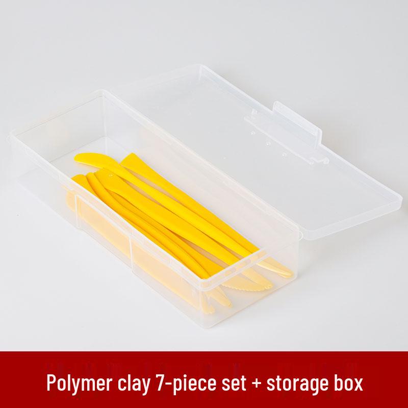 8-Piece Polymer Clay Sculpting Tool Set - Handmade Plastic Embossing Knives for DIY Projects