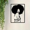 Metal Wall Art African Woman Silhouette Sculpture Rustproof Iron Office Decor Gift Art Lovers Cultural Heritage