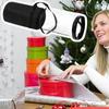 Wrapping Paper Holder Paper Roll Holder Christmas Decor Organizer With Zipper Transparent Holiday Decoration Box For Strap