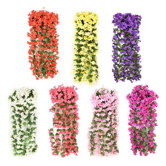 2Pcs Simulated Flowers Bouquet Bright Color Indoor Outdoor Artificial Plants Lifelike Design No Withering Artificial Flowers