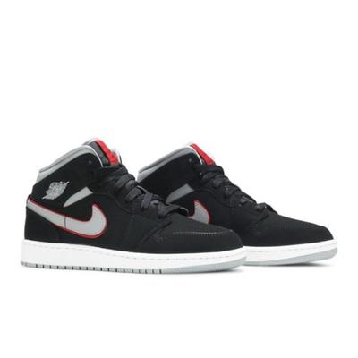 Air Air Jordan 1 Mid GS Schwarz Particle Grey 554725-060