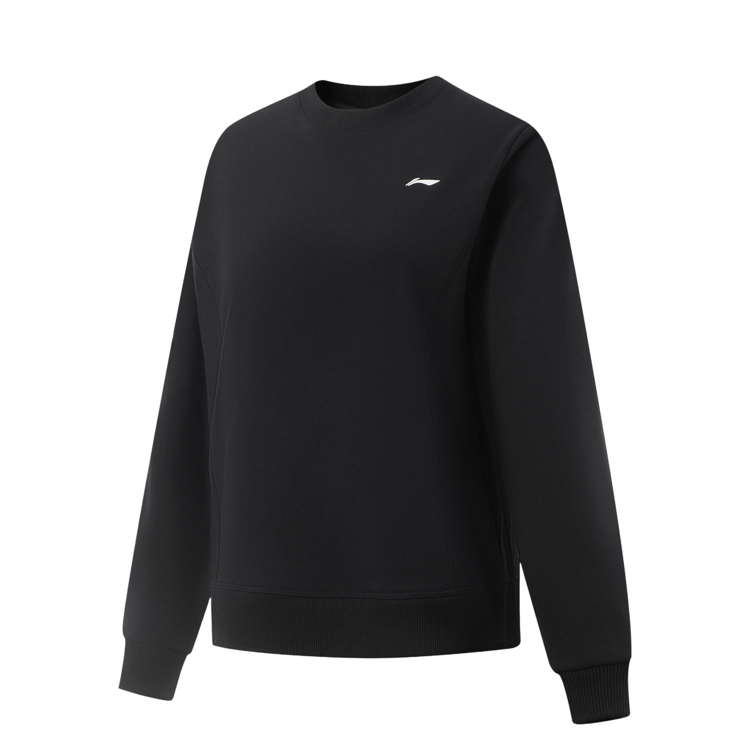 

Li Ning Серия Фитнес Флис Теплый Спортивный Повседневный Свитшот с Круглым Вырезом и Буквами Женские топы AWDV964-1 XS