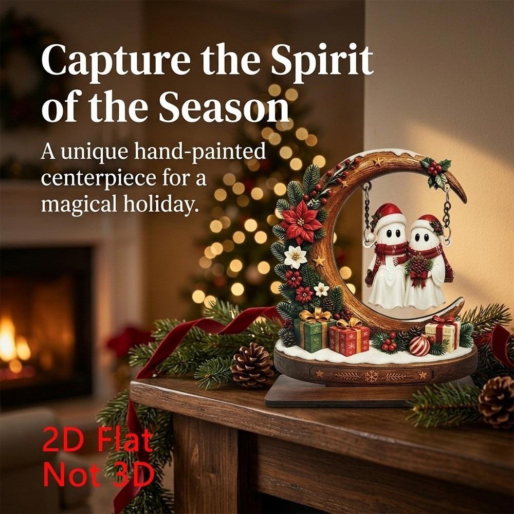 Ghost Santa Claus Ornament Wooden Christmas Decoration Christmas Ornaments Desktop