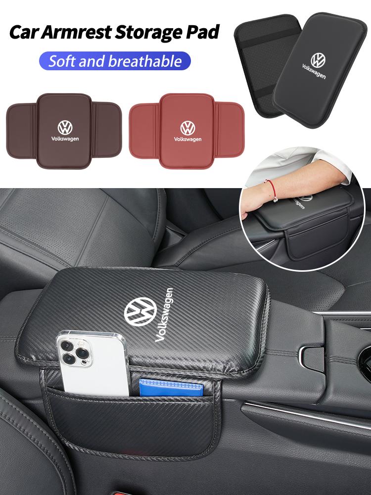 Car Center Console Protector Cover Armrest Box Cushion With Storage Function For VW Scirocco Polo Tiguan Sharan Touran