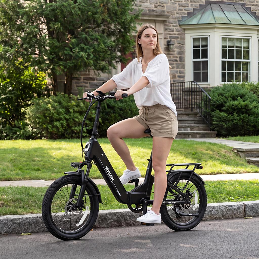 Vitilan U9 Adult Electric Bicycle Shimano 7 Speed Gear 500W Peak Power 960W Motor City Ebike 48V15Ah Battery E-bike 20*3.0" Fat Tires Electric Bike