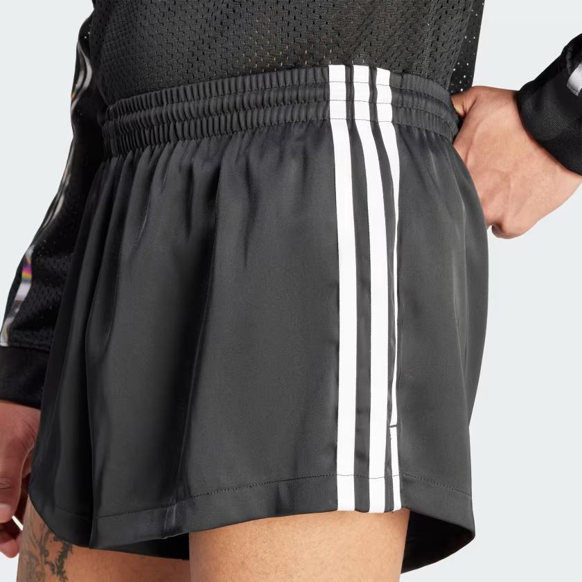 Adidas Pride Shn Comfortable Striped Elastic Waist Straight Casual Shorts Men shorts Black IZ4892