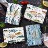 12 Sheets Fishing Theme Gift Wrapping Paper Vintage Ocean Deep Sea Fish Pattern Birthday Baby Shower Party Decor DIY Craft Paper