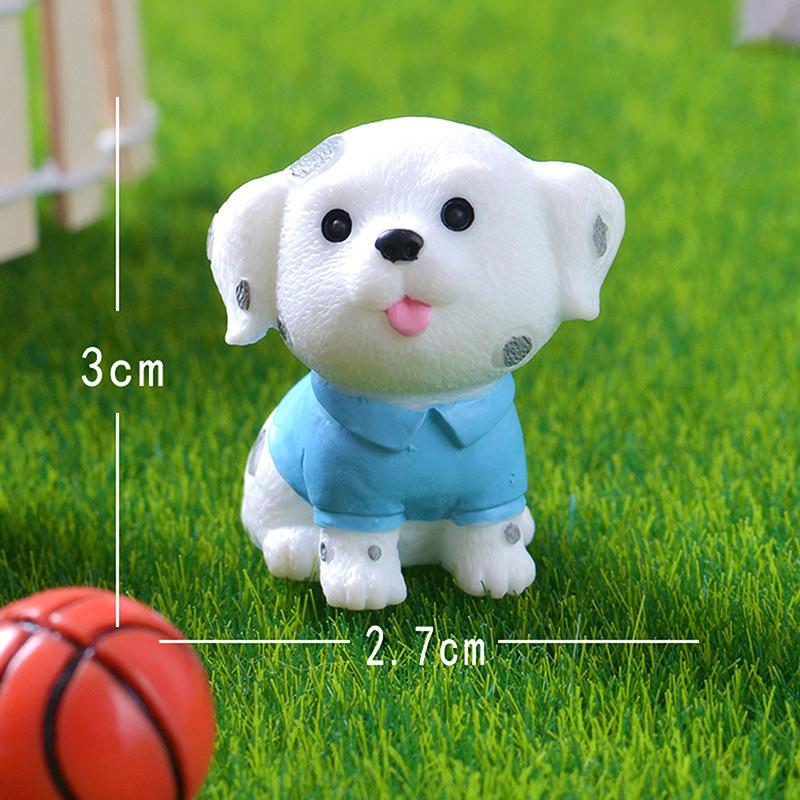 12Pcs Miniature Dog Figurines Miniature Terrarium Crafts Realistic Animals Dogs For Diy Micro Landscape Fairy Garden Accessories
