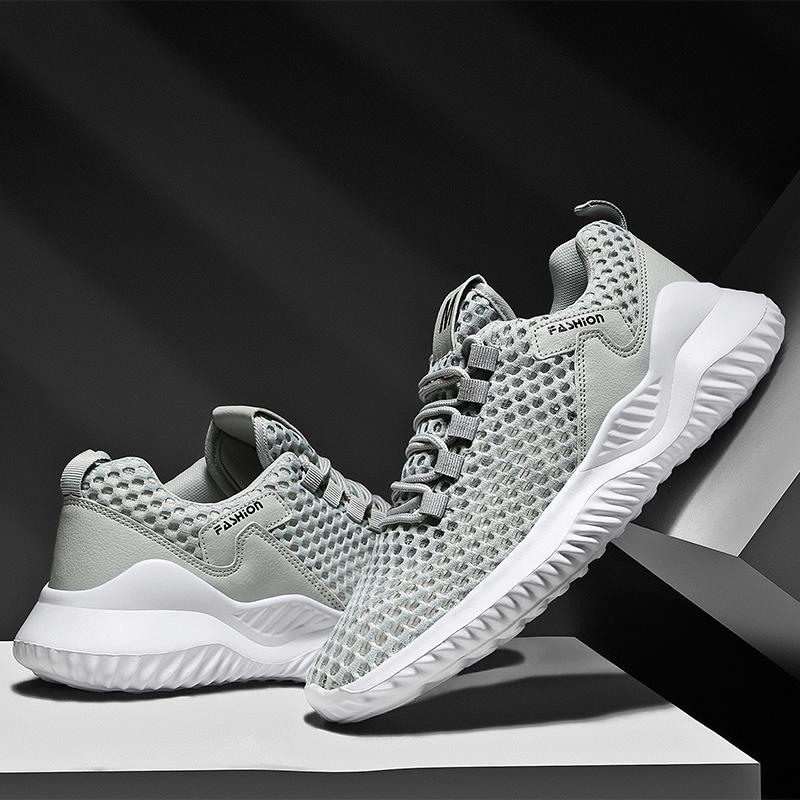 

ELUVA Men Sneakers Lightweight Breathable Running Shoes Men Sports Shoes Non Slip Tennis Shoes for Gym Walking Comfortable 47 серый