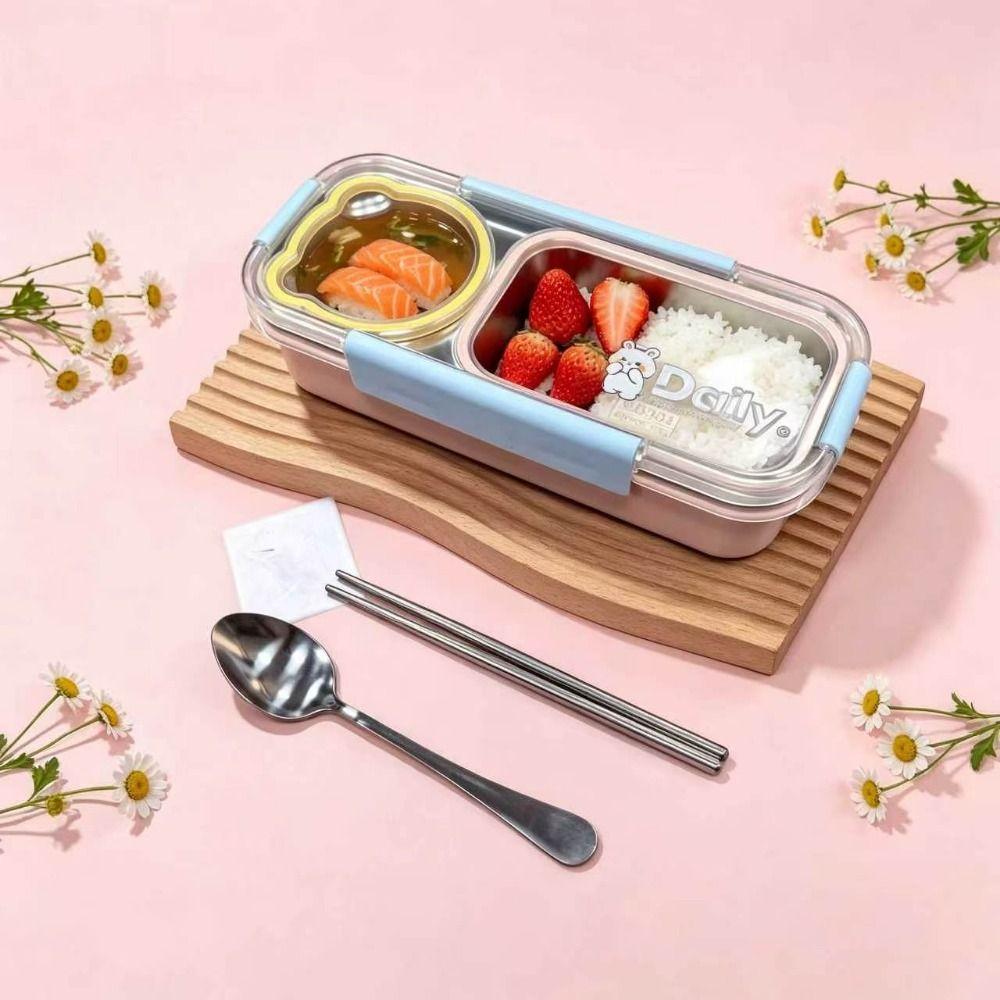 BPA Free Divides Food Container Microwaveable Thermal Insulation Lunch Box  Camping