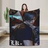 Leons Kennedy Residents Evils Blanket Super Warm Aesthetic Plush Bedding Throws For Kids Adult Couch Chair Bedspread Bed Cover