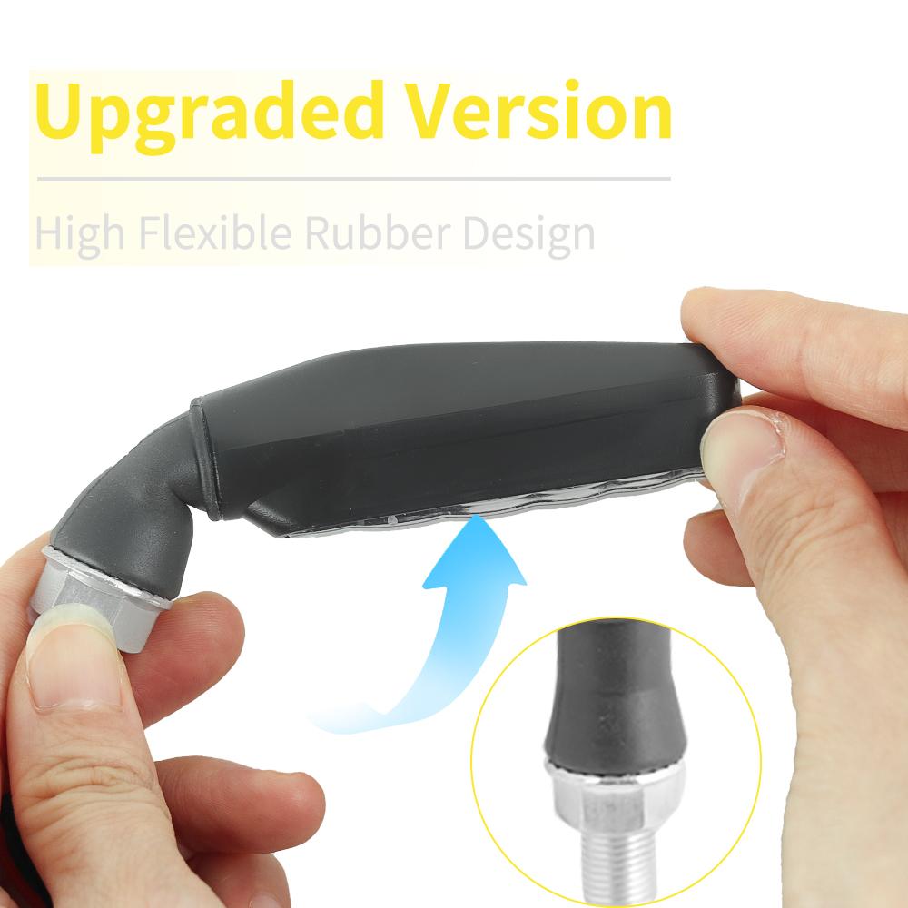 4Pcs Motorcycle Flash Flowing Turn Signal Light High Brightness CSP 2835 SMD Motorcycle Turn Signal Warning Lamp 12V Universal