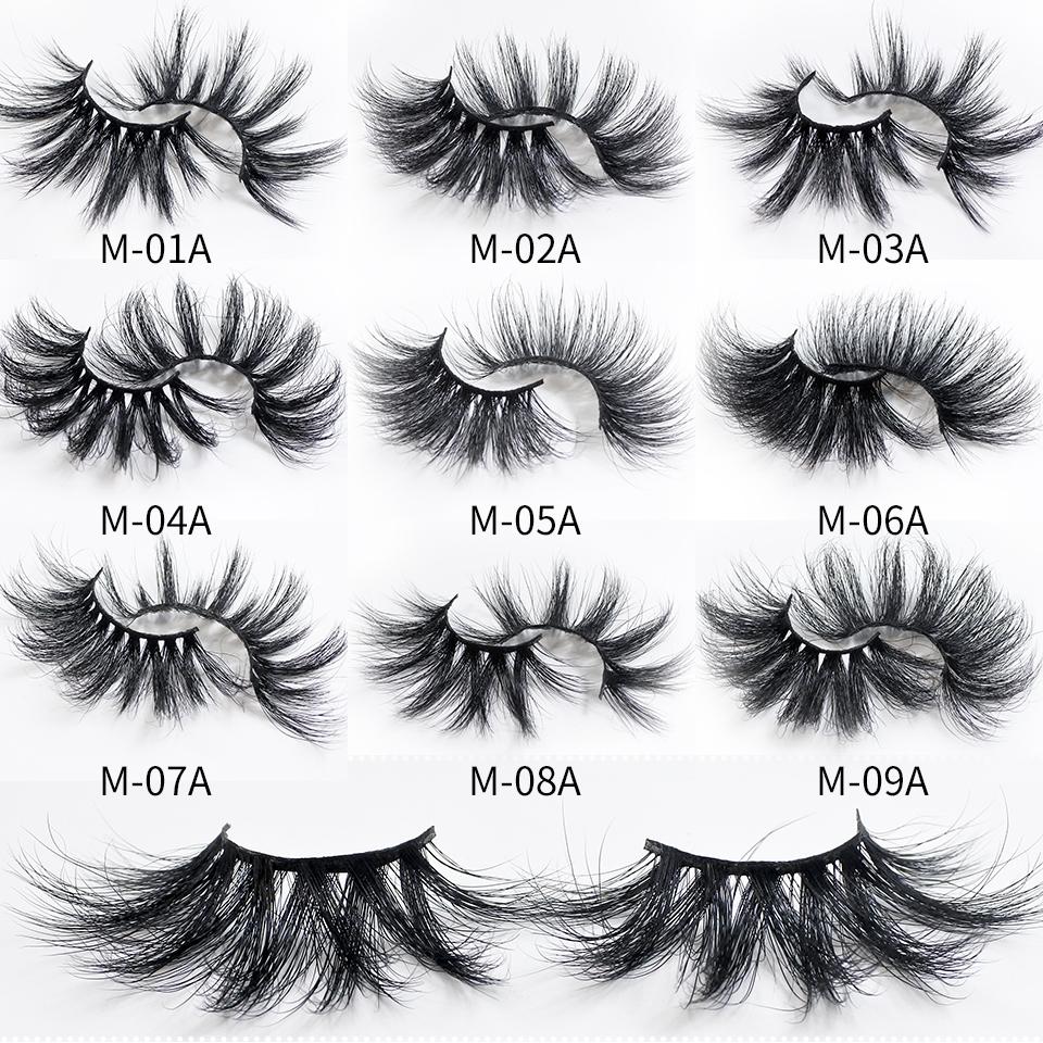 RED SIREN 30mm Long Mink Eyelashes Dramatic 100% Mink Full Strip Lashes Makeup Lashes Bulk Wholesale