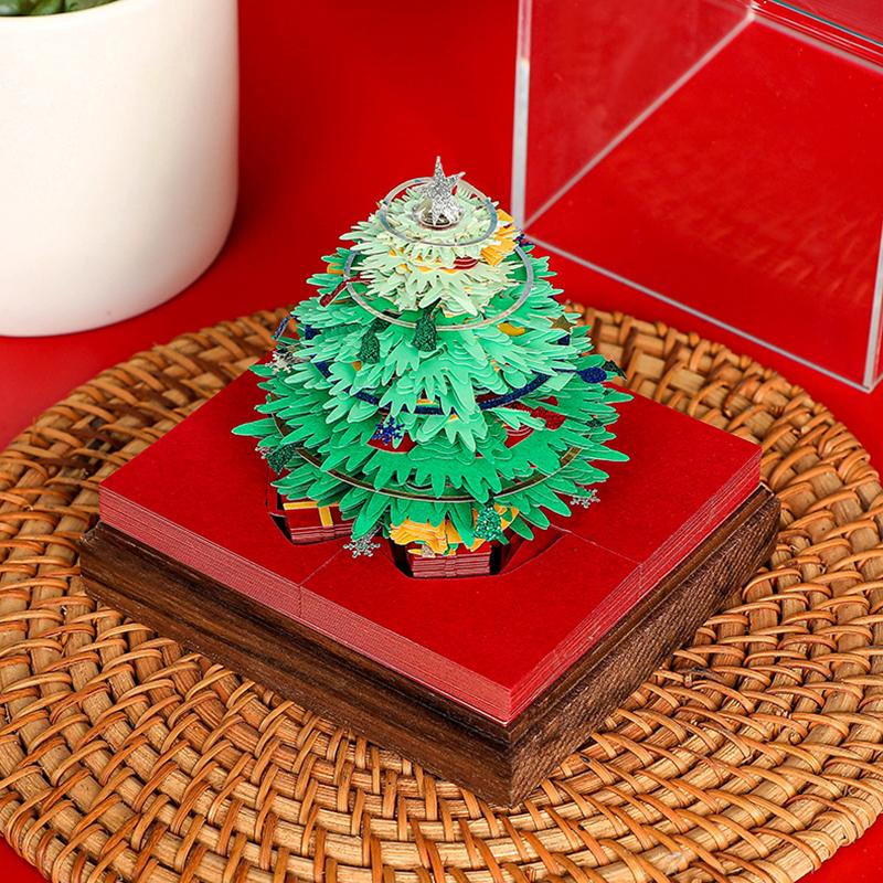 3D Christmas Tree Calendar Memo Pad 2026 Calendar Tear Away Paper Carving Art Diy Sticky Note Desktop Decor For New Year Gifts