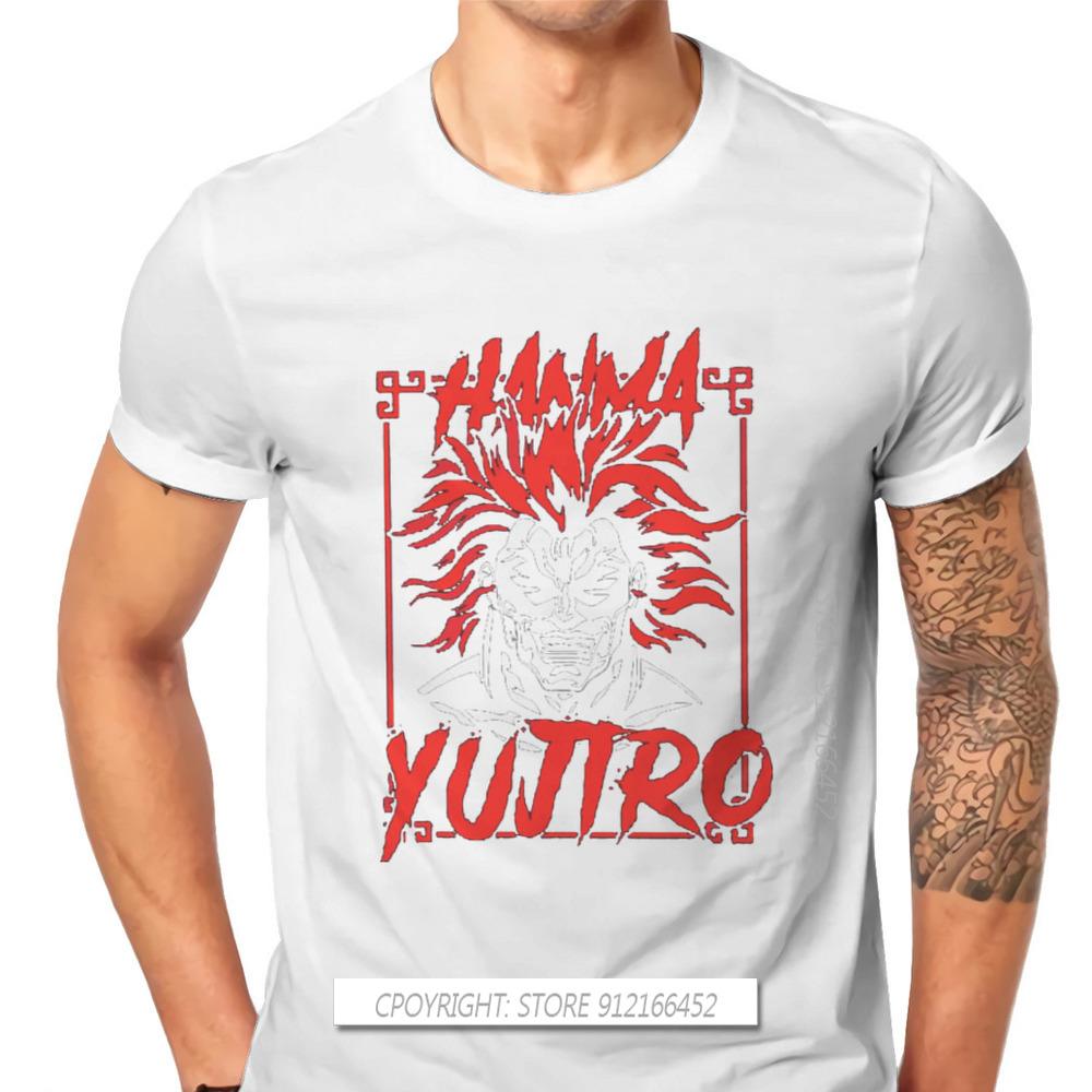 Red Badass Fashion TShirts Grappler Baki Hanma Yujiro Dou Manga Men Style Fabric Streetwear T Shirt O Neck Oversize