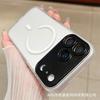 Skin matte magnetic attraction for iPhone17promax solid color anti-drop mobile phone case Apple 16 lens all-inclusive PC