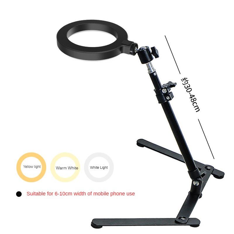 Phone Stand For Live Streaming With 10-Inch LED Fill Light Anchor Selfie Beauty Desktop Photo Overhead Bracket 6