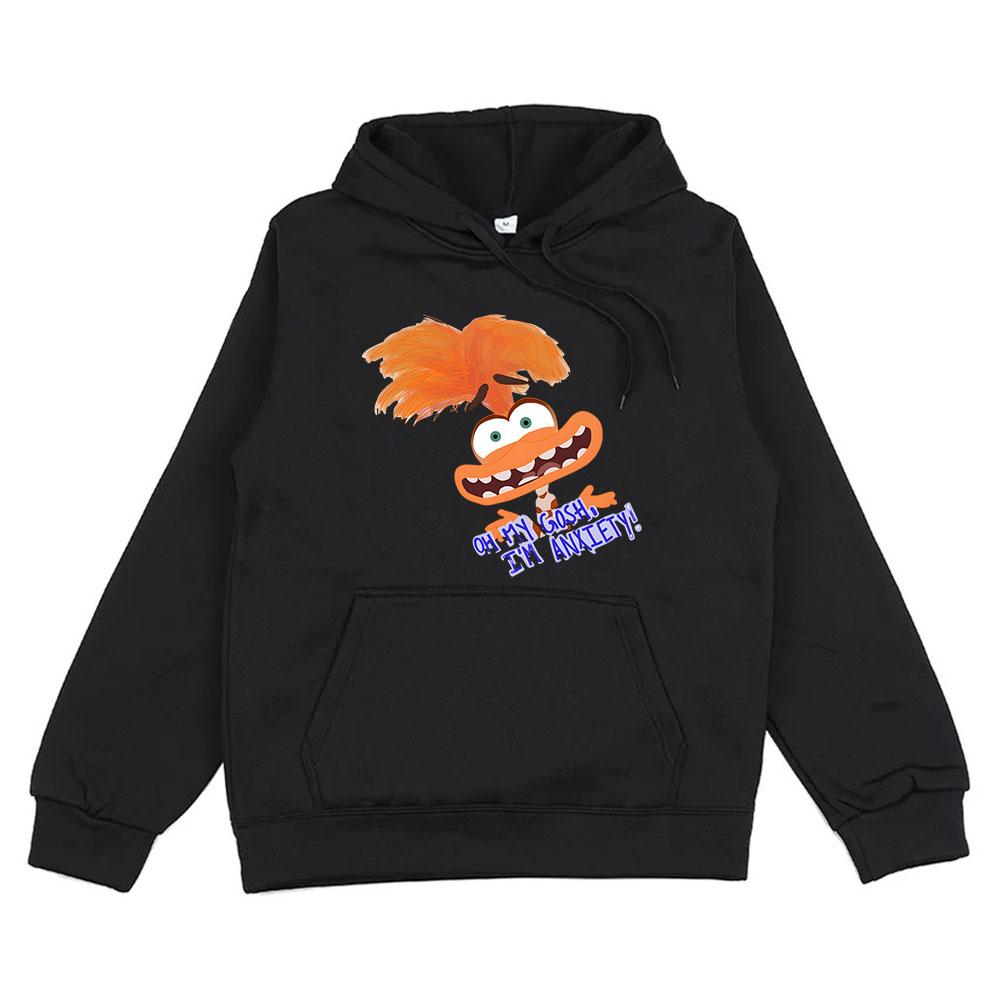 Cartoon Hoodie Anxiety Hoodies Long Sleeve Casual Sweatshirt For Autumn/Winter Comfortable Hooded Clothe Moletom Hoody