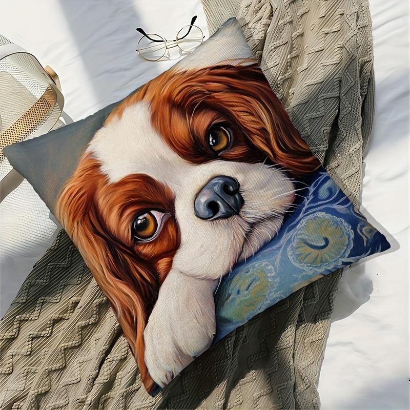 Cavalier King Spaniel Cushion Covers Chair Living Room Pillowcase Cozy Zipper Sofa Pillow Covers Bedroom Indoor Home Decor