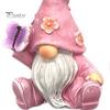 Dekorative Figuren für Balkon Veranda Halloween Wichtel Harzstatue, Frühling Schmetterling Vogel Blumen Gartenstatuen Außen Deko Figur Terrasse,