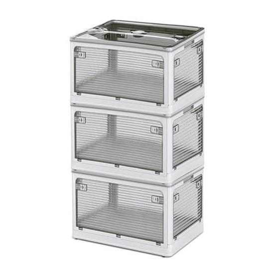 Storage box foldable stackable lid-equipped casters accessible from all directions large capacity three-tier car case clothing bedding small items toy
