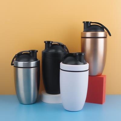 Taza mezcladora agitadora de 500 ml, taza térmica de acero inoxidable 304, taza para mezclar café, taza agitadora de proteína en polvo