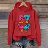 Women's Fashionable Casual Long-Sleeved Printed Hooded Sweatshirt