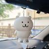 Self-deprecating Bear Plush Keychain Chiikawa Cute Car Keychain Ornament Desktop Decor Festival Gift
