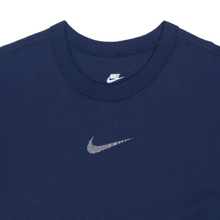 Nike T Shirts Men's Navy Blue Crew Neck Moderate Straight Fit DM7899-410