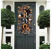 Neue 50*20cm Halloween Girlande Türhänger Kranz Gruselige Kürbis Girlande Türschild Terrasse Heimdekoration Anhänger