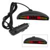Car English Voice Broa ast Reverse Backup Parking Detector System with 4 Radar Sensor Black